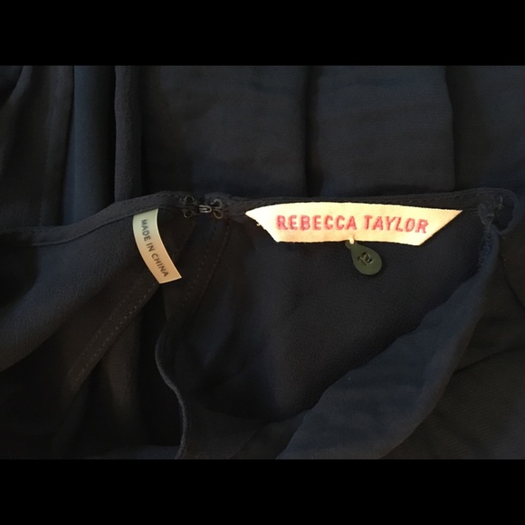 EUC midnight blue Rebecca Taylor shell, size 12 - Picture 3 of 3